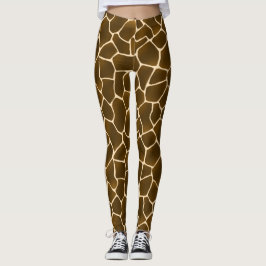 Vild Stil Giraffe Skin över hela Mönster Leggings