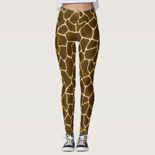 Vild Stil Giraffe Skin över hela Mönster Leggings