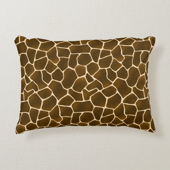 Vild Stil Safari Giraffe Spots Animal Print Prydnadskudde (Framsidan)