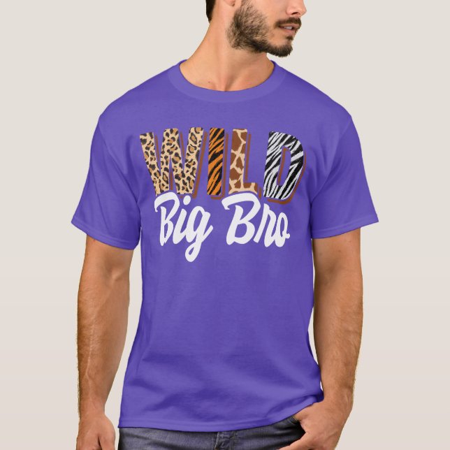Vild Stor Bror Zoo FödelseWild Födelsedags Safari  T Shirt (Framsida)