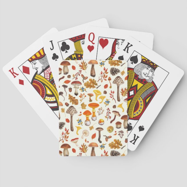 Vild svampar på benvit casinokort (Baksidan)