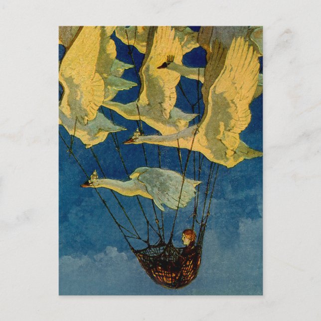 "Vild Svanar" av Harry Rountree Vykort (Framsida)