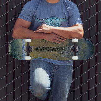 Vild Svart Keramik Med Gammaldags Guldblad Mini Skateboard Bräda 18,5 Cm