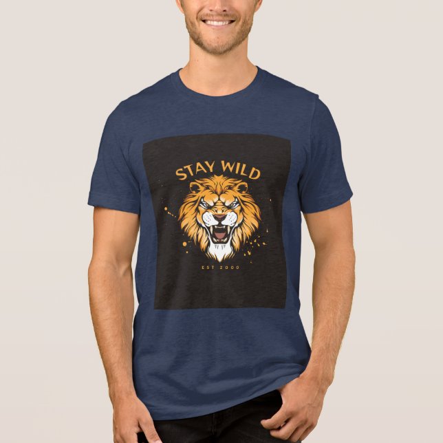 Vild T-Shirt Lejonansikte (Framsida)