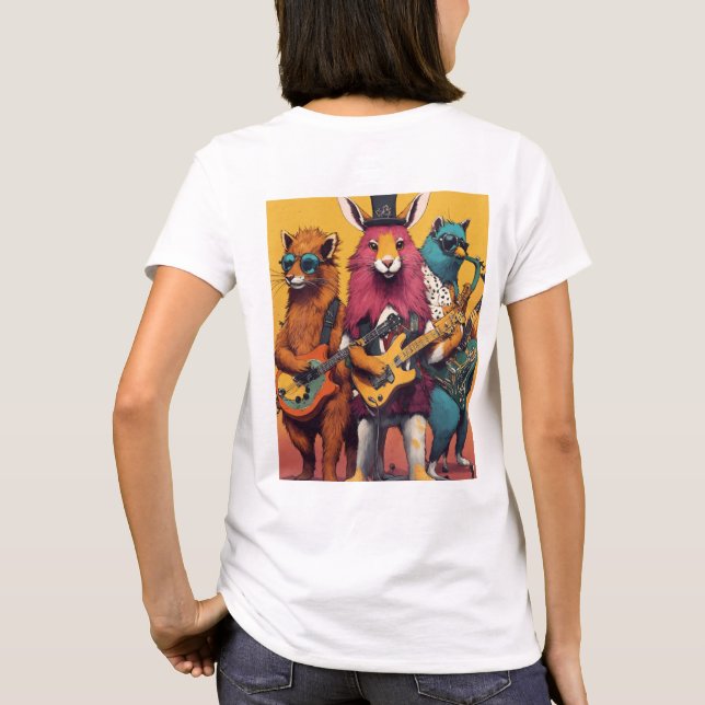 Vild Talent: Lustigt tal på djur T Shirt (Baksida)