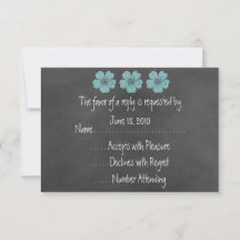 Vild Teal Ro Chalkboard OSA kort