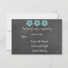 Vild Teal Ro Chalkboard OSA kort