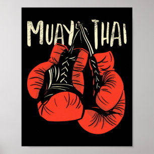 Vild thailändsk boxningskampstil för kickboxning M Poster