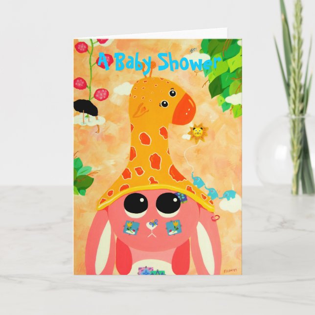 Vild Thoughts Baby Shower Inbjudan (Framsida)