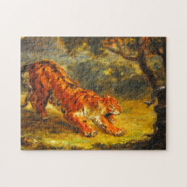 Vild Tiger and a Snake (Animal Art) Pussel
