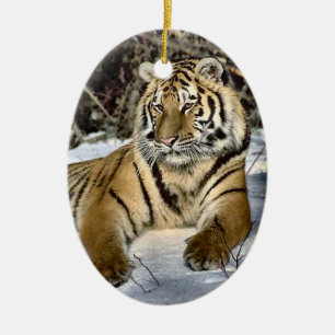 Vild Tiger Art-julprydnad Julgransprydnad Keramik