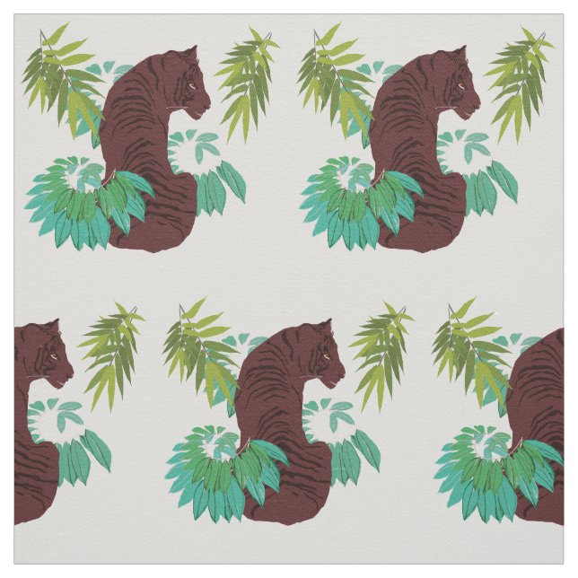 Vild Tiger Art Tyg (Provkarta)