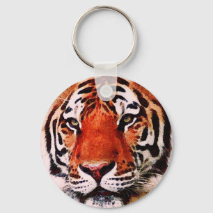 Vild Tiger Artwork Nyckelring