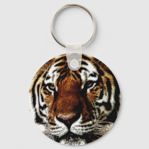 Vild Tiger Artwork Nyckelring