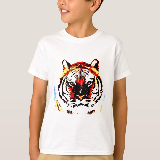 Vild Tiger Artwork T Shirt (Framsida)