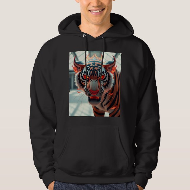 Vild Tiger Hoodie (Framsida)