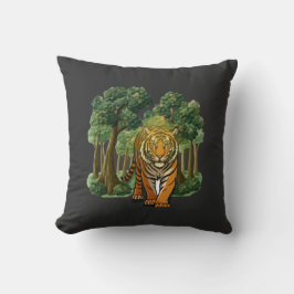“Vild tiger i skogen – Naturlig ljusjungel D Kudde