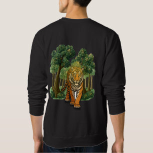 “Vild tiger i skogen – Naturlig ljusjungel D Lång Ärmad Tröja