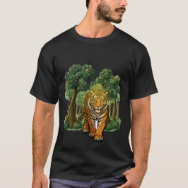 “Vild tiger i skogen – Naturlig ljusjungel D T Shirt