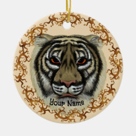 Vild Tiger Julgransprydnad Keramik