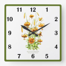 Vild Tiger Lily Flower Botanical Art