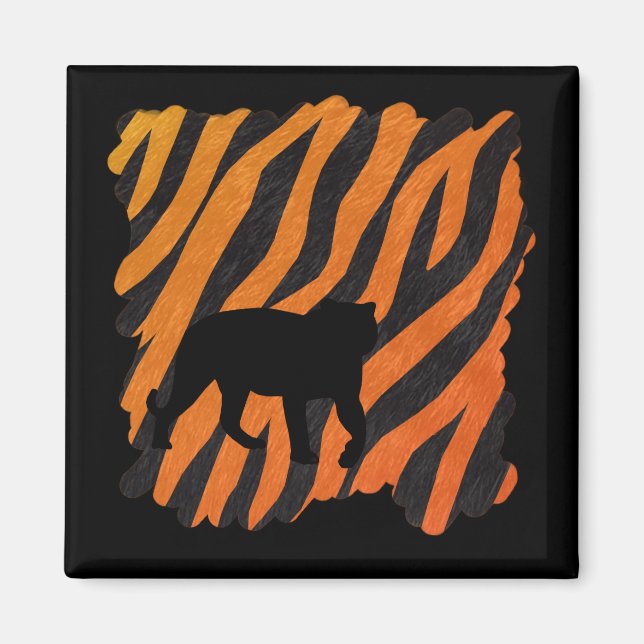 Vild tiger-magnet magnet (Framsidan)