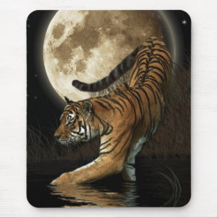 VILD TIGER & MÅNE Mousepad Musmatta