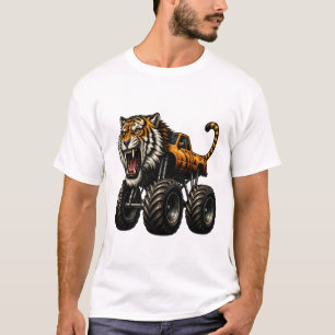 Vild Tiger Monster Truck Design T Shirt
