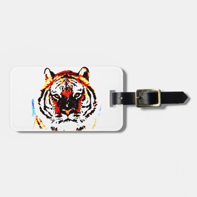 Vild Tiger Öga Bagagebricka (Horisontell Framsida)