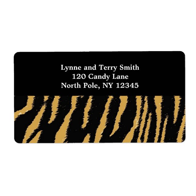 Vild Tiger Päls Mönster Fraktsedel (Framsidan)