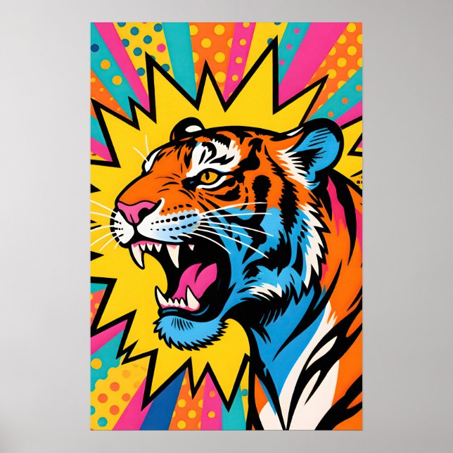 Vild Tiger Popkonst  Poster (Framsidan)