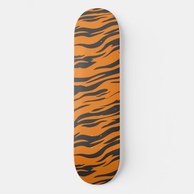Vild tiger randig - djurtryck Skateboard | DP7  (Framsida)