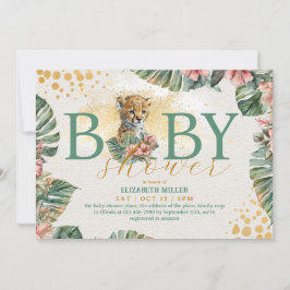 Vild Tiger Rustic Baby Shower Inbjudningar