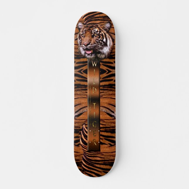 VILD TIGER! Skuggbord Old School Skateboard Bräda 21,6 Cm (Framsida)