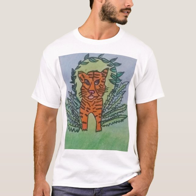 vild tiger  t shirt (Framsida)