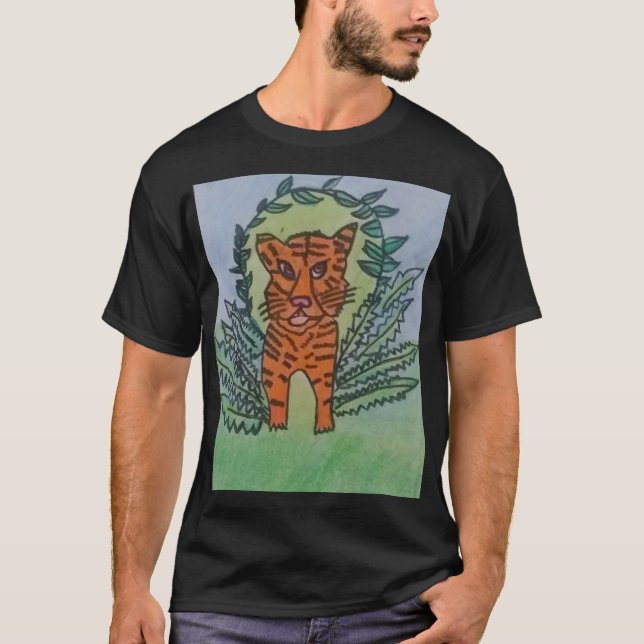 vild tiger  t shirt (Framsida)