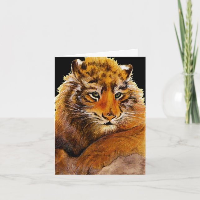 Vild Tiger Unge Hämta källkort Kort (Framsida)