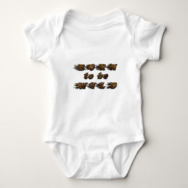 Vild Tiger Wildlife Typography T Shirt (Framsida)
