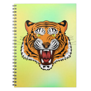 Vild Tigerhuvud Illustration-24327 Hoodie Anteckningsbok