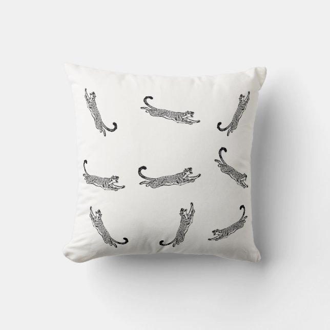 Vild Tigers Decorative Pillow Kudde (Framsida)