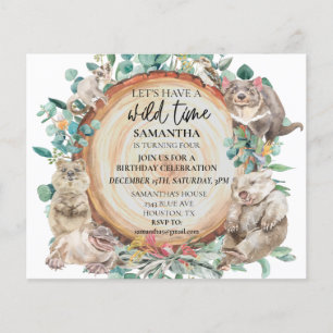 Vild Time Cute Australian Animals Birthday