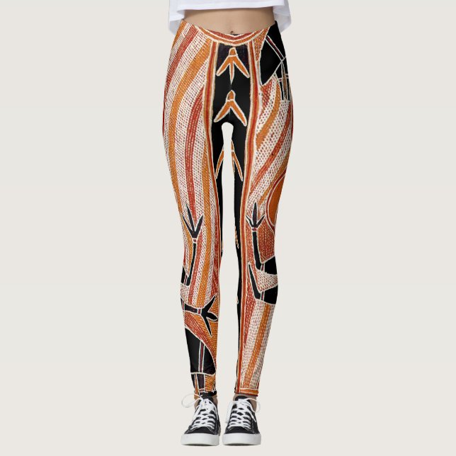 Vild Tribal Maori Leggings (Framsida)