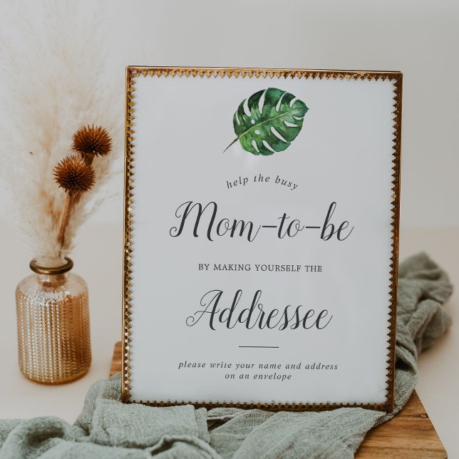 Vild Tropical Baby Shower Adress och kuverttecken Poster (Skapare uppladdad)