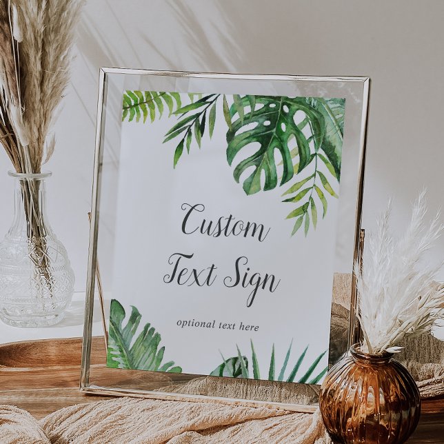 Vild Tropical Handflatan Cards & Gifts Anpassnings Poster (Skapare uppladdad)