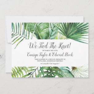 Vild Tropical Handflatan Elopement Notice Meddelande