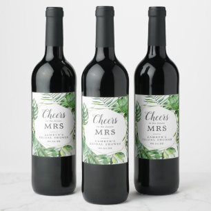 Vild Tropical Handflatan future Fru Vin Labels Vinflaska Etikett