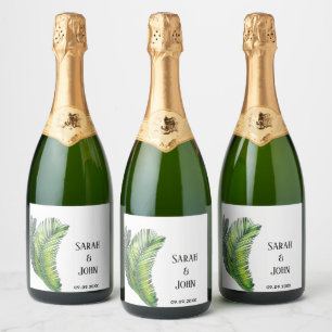 Vild Tropical Handflatan Lövs Greenery Bröllop