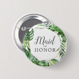 Vild Tropical Handflatan Maid of honor Möhippa Knapp
