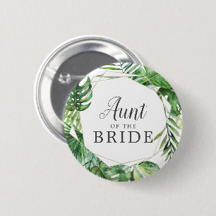 Vild Tropical Handflatan Moster i Bride Button Knapp