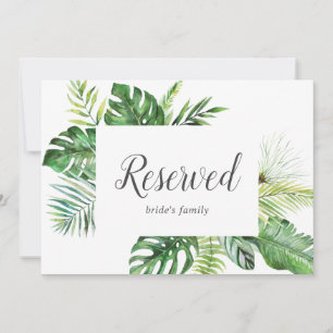 Vild Tropical Handflatan Reserved Sign